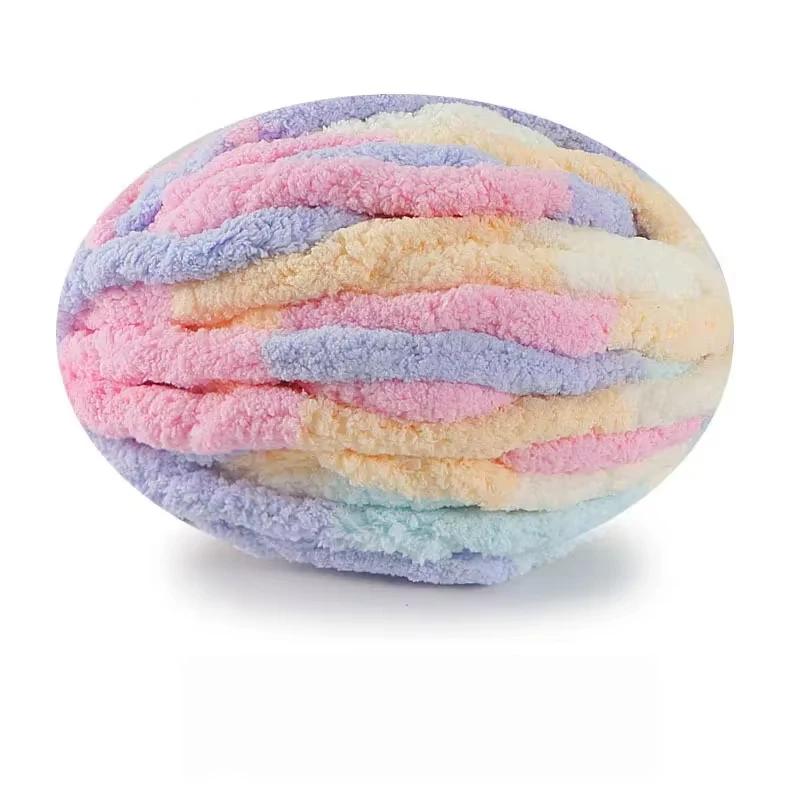 250g DIY Chenille Yarns Warm Thick Scarf Threads Multicolor Chunky Yarns for Knitting and Crocheting Hand-woven Blanket Cushion