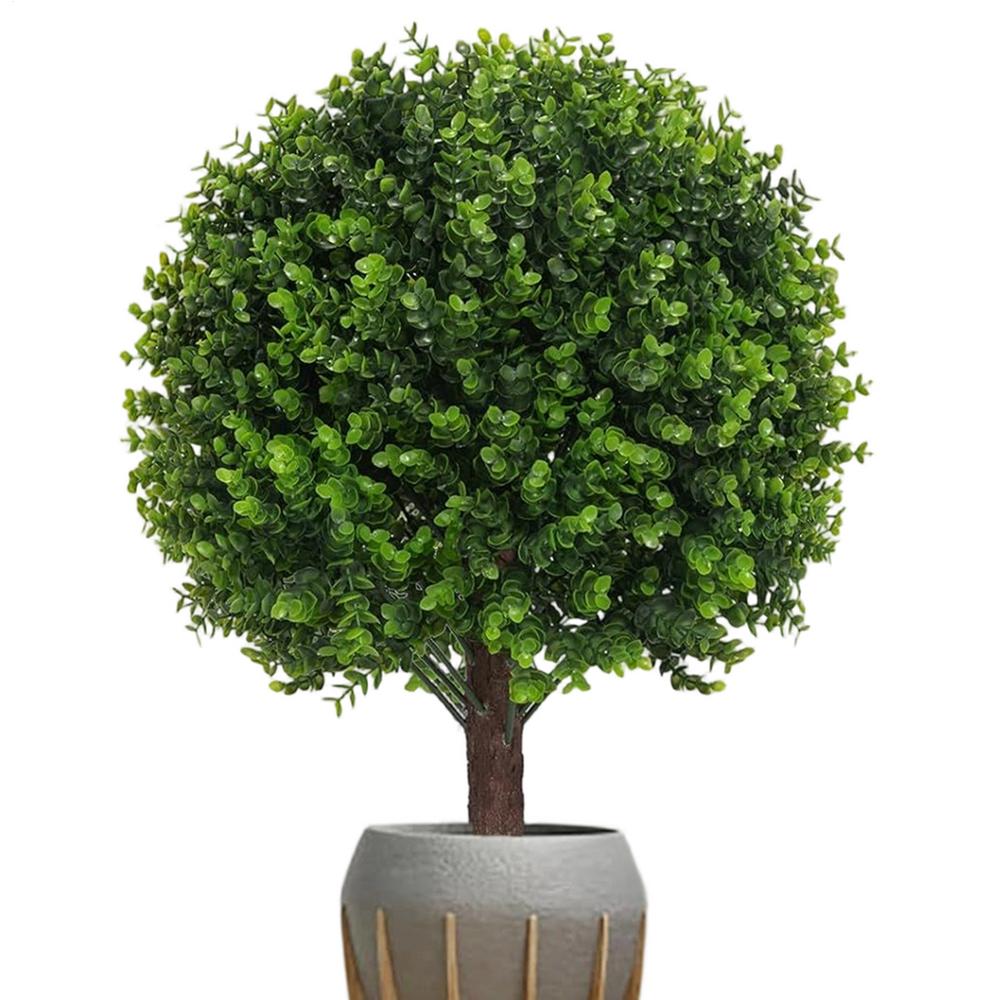 Boxwood Topiary Weather Resistant 23 Inch Bush Artificial Outdoor Trees Faux Topiary For Garden Yard Patio Lawn Pathway Driveway