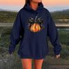 Women's Long-sleeved  Oversized Dropped Shoulder Sleeves Women's Hooded Halloween Print Plush Sweatshirt