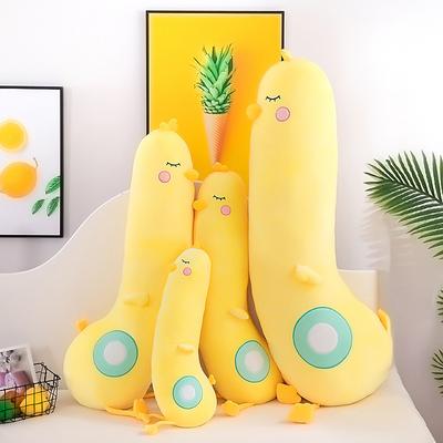 Bett kneifen Bein Kissen Schlafen lang groß klein gelbe Ente abnehmbar und waschbar Puppe Puppe Plüschtier süßes Mädchen