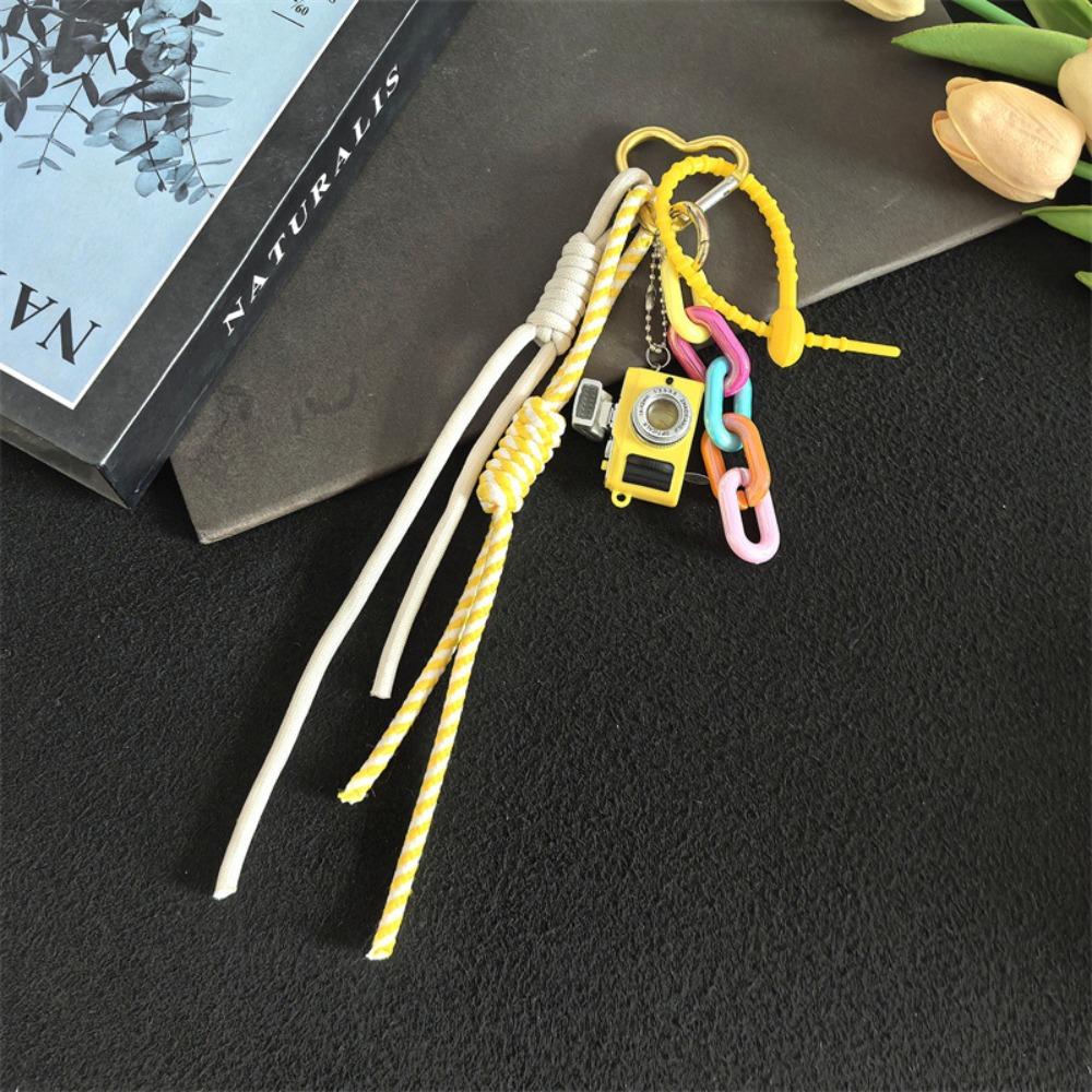 Miniature Love Hanging Buckle Colorful Camera Pendant Cute Nylon Rope Bag Pendant  Car Key Pendant