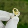 925 Silver November Birth Citrine Stone Mother Solitaire Bezel New Ring Size 5.5