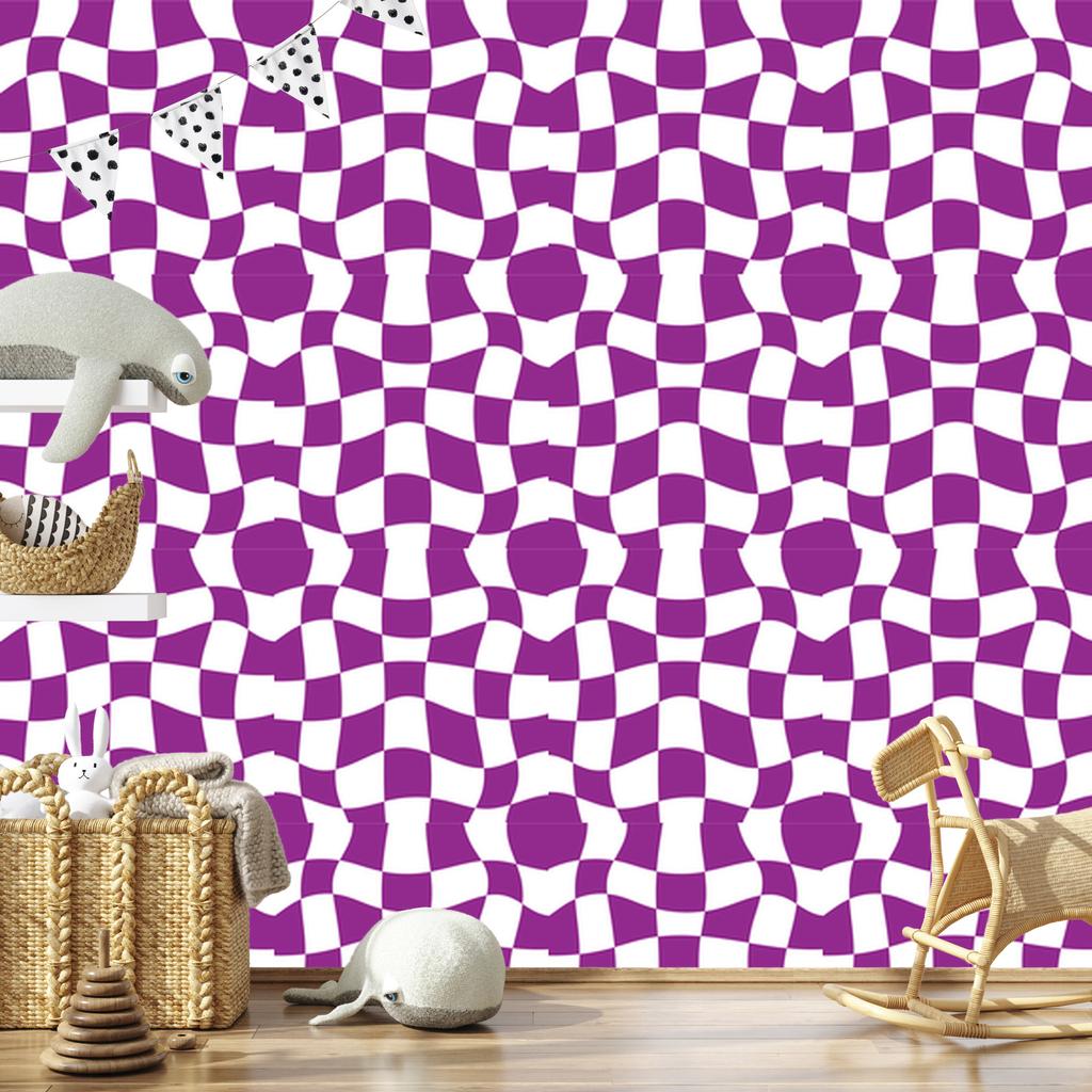 Wallpaper Free Checkerboard Purple and White, Purple Background 50x1000