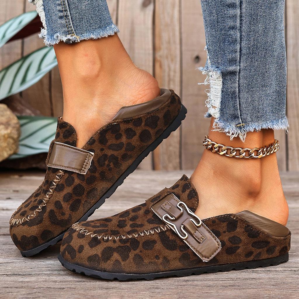 Chunky Sole Retro Birkenstock Style Shoes for Women – New Flat Casual Slip-Ons, Round Toe Comfort Footwear