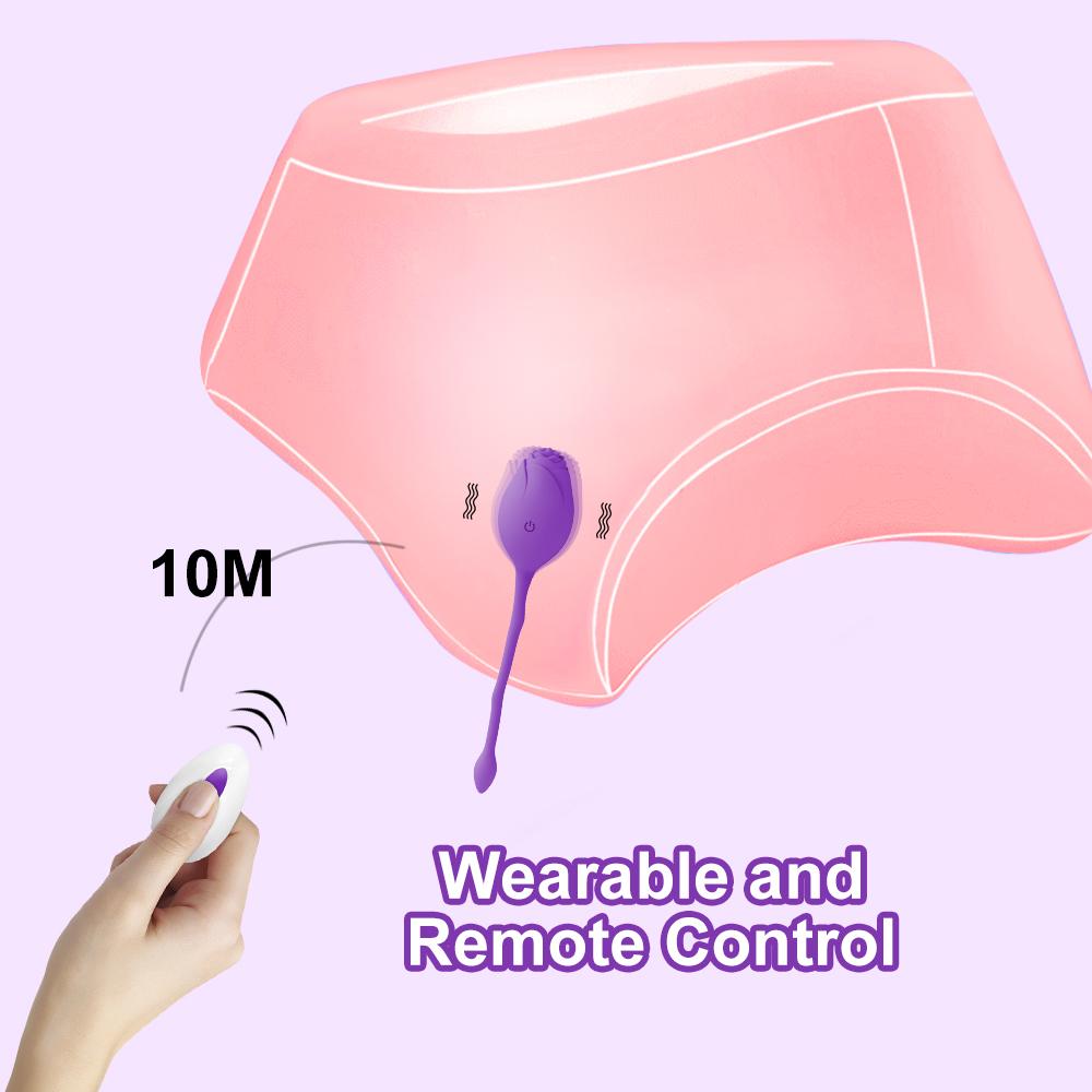 POMFW 12 Vibrator Modes Clitoris Stimulator Rechargeable Vibrating Egg Waterproof Vaginal Kegel Balls Wireless Remote Control Sex Toys for Women