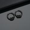 2 Stück Edelstahl-Creolen für Herren Kleiner Kreis Metallkugel Anti-allergischer Ohrstecker Rock Hip Hop Modeschmuck Geschenk