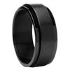 Rotatable Stainless Steel Decompression Ring with Engraved Pattern - Fashionable, Simple Jewelry.