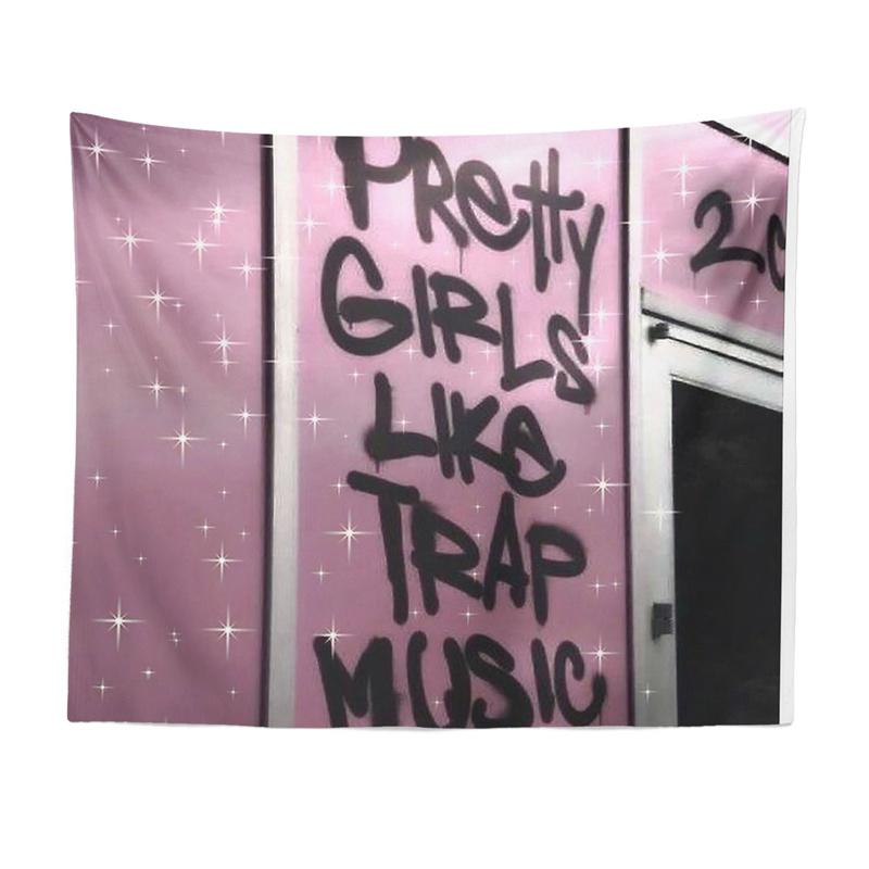 Aertemisi Pretty Girls Like Trap Music Tapestry Wall Hanging Art for Bedroom Living Room Decor College Dorm Party Backdrop 74x94cm(29x37in)