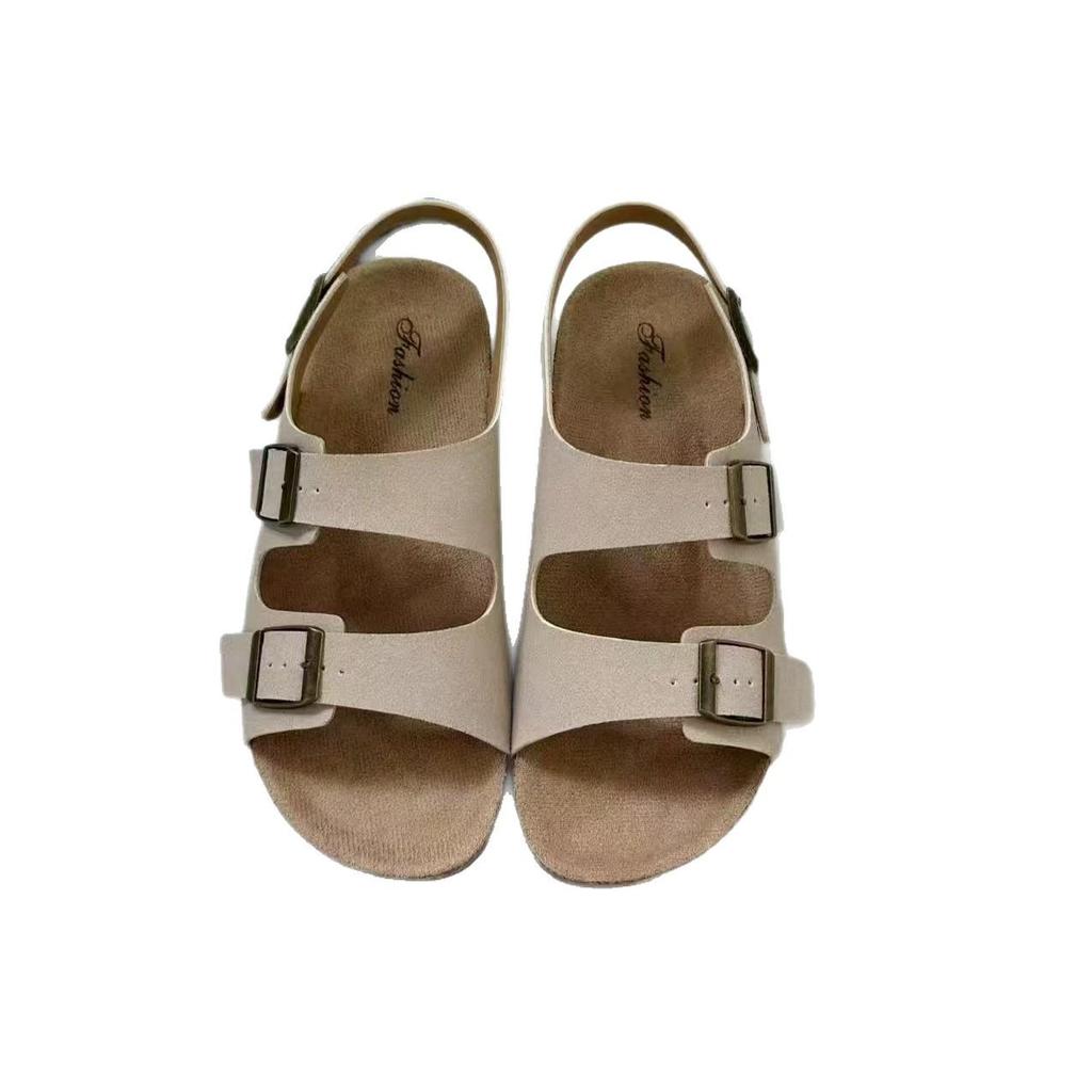 Women's Retro Cowhide Birkenstock Sandals: 2025 Summer Non-slip, Wear-resistant Beach Slippers
