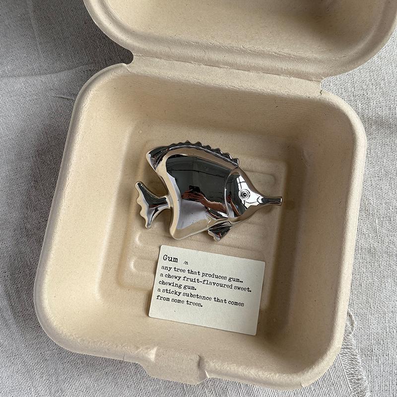 Kreative Minimalistische Einzigartige Metallkrabbe Brosche Exquisite Anzug Jacke Anstecknadel Zubehör