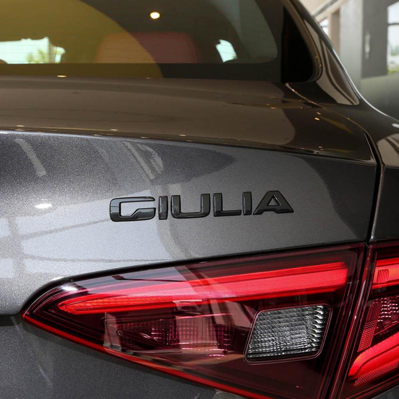 Samochód ABS Bagażnik Słowa Litery Logo Odznaka Emblemat Naklejki Dla Romeo Giulia Stelvio Q2 Q4 Ti Veloce Akcesoria Samochodowe