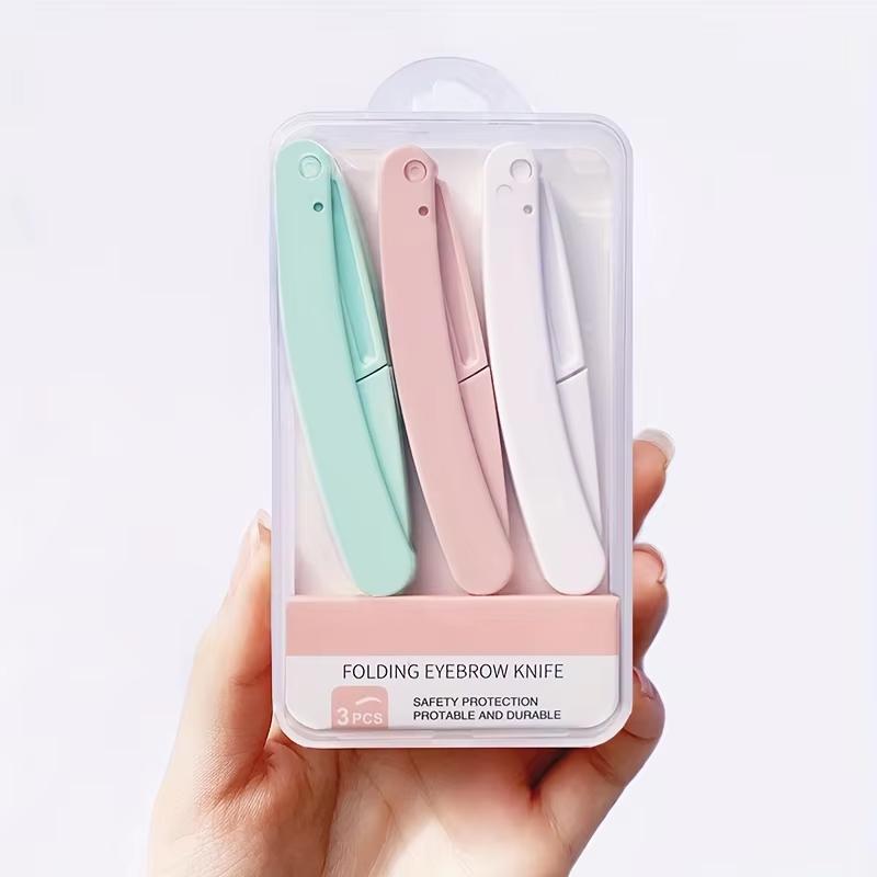 Precision 3Pcs Eyebrow Trimmer Set for Professional Facial Hair Shaping and Removal