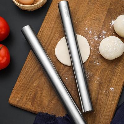 Stainless Steel Rolling Pin Kitchen Utensils Dough Roller Bake Pizza Noodles Cookie Dumplings Making Non-Stick Baking Tool