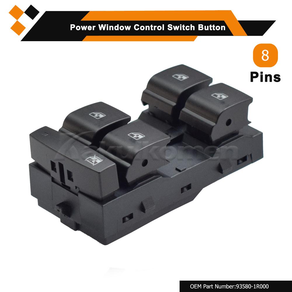 

13305373 New Master Power Door Window Switch Lifter Console Button For Buick Encore Verano Chevrolet Cruze Malibu Limited Driver Side-8 Pins