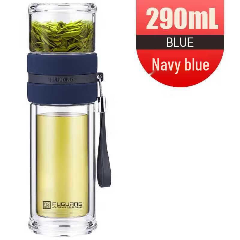 Fuguang G1609-SH-290 Double-Layer Borosilicate Glass Tea Infuser Bottle