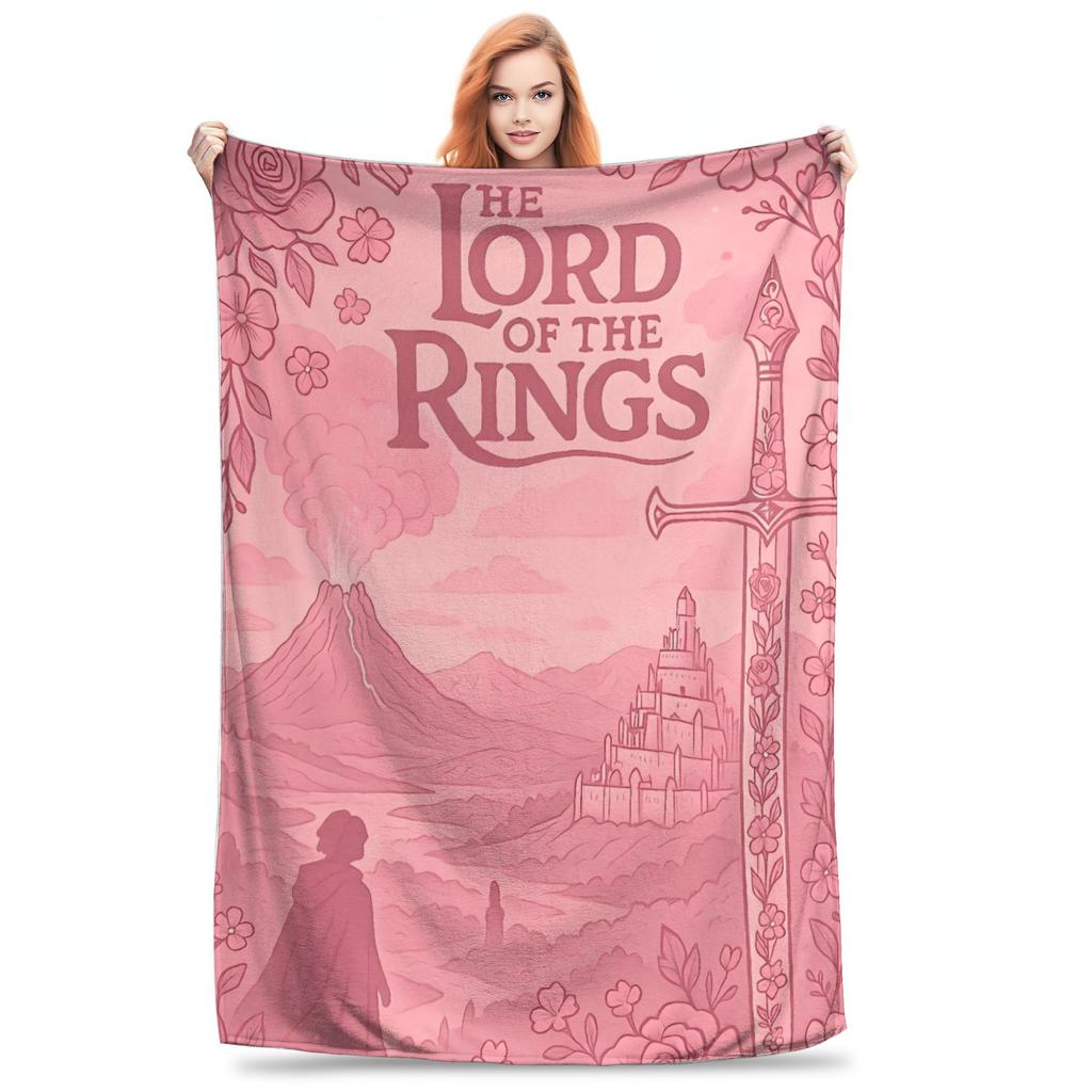 L-Lords Of The R-Rings Warm Soft Blankets Students Plush Throw Blanket Novelty Bedroom Flannel Bedspread Sofa Bed Cover