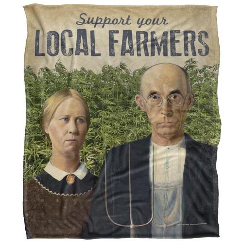 Retrorocket Studio Support Farmers Silky Supersoft Blanket