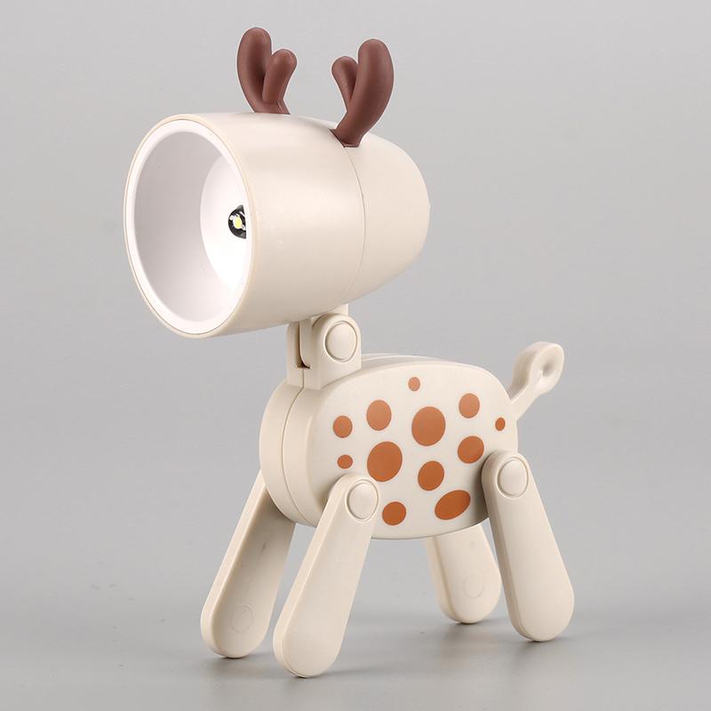 Creative Mini Led Desk Lamp Cartoon Folding Table Lamp Kids Room Bedroom Reading Book Light DIY Desktop Ornament Holiday Gifts