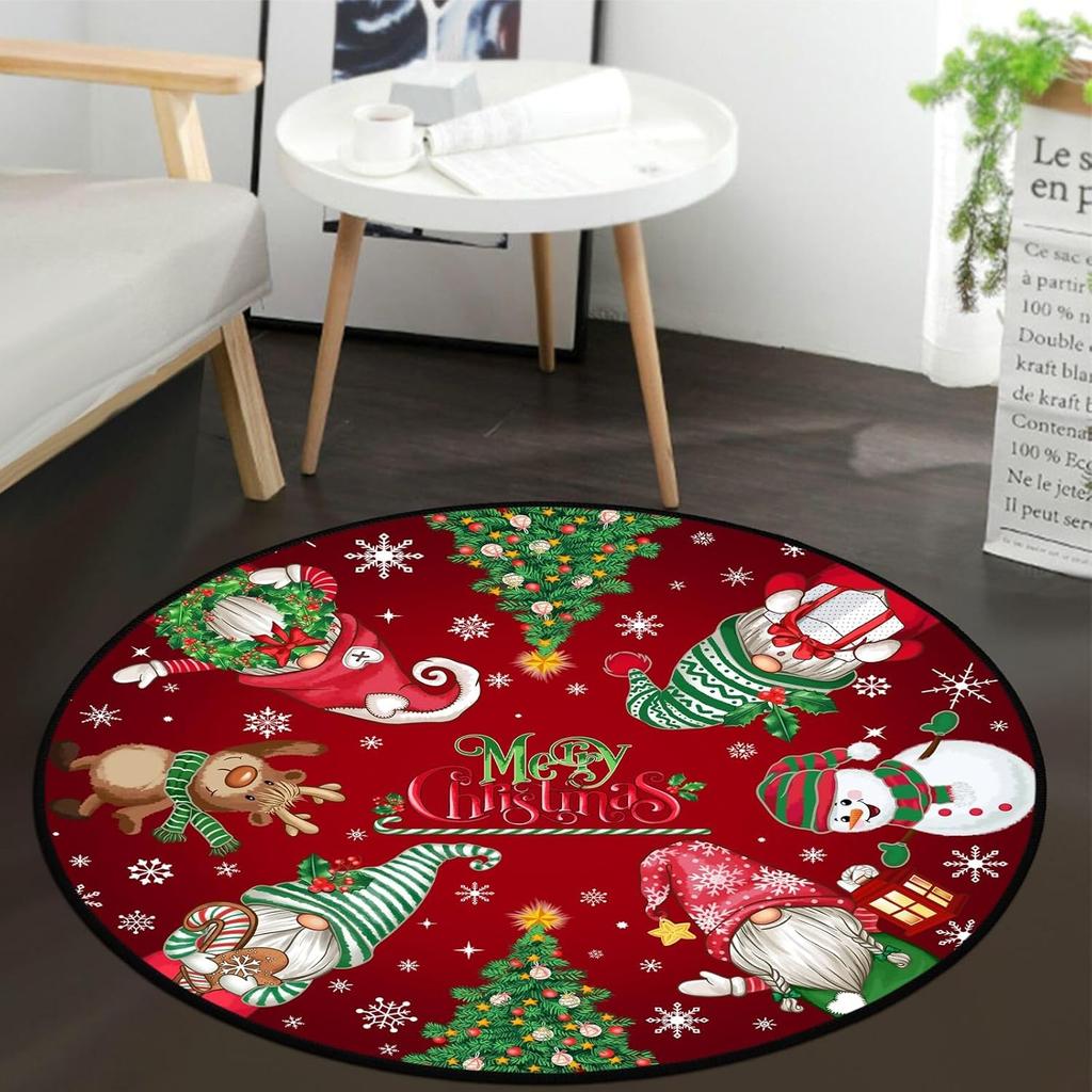 Kids Room Round Rug Non-Slip Carpet Floor Mat Area Rug Solar System Planet Design for Living Room Bedroom Playroom Minimalist
