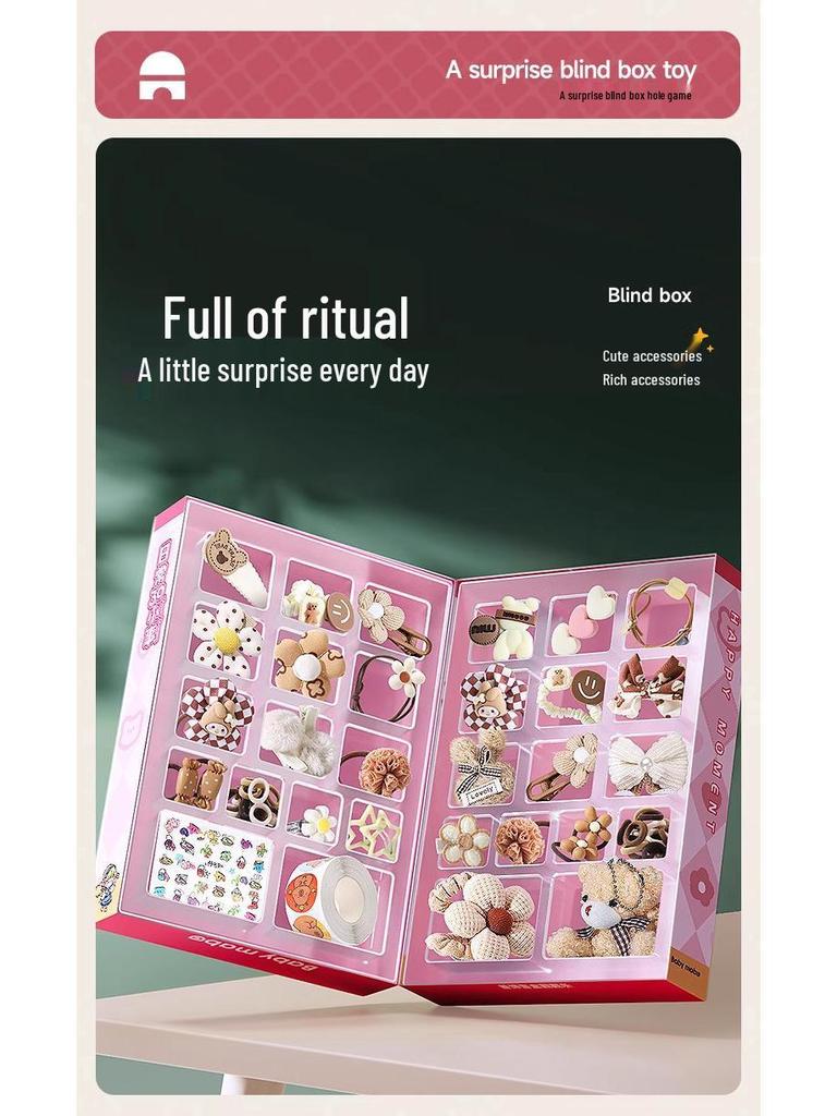 Girls' Jewelry Gift Box: Cartoon Hair Clips, Hair Ties, and Creative Makeup Set