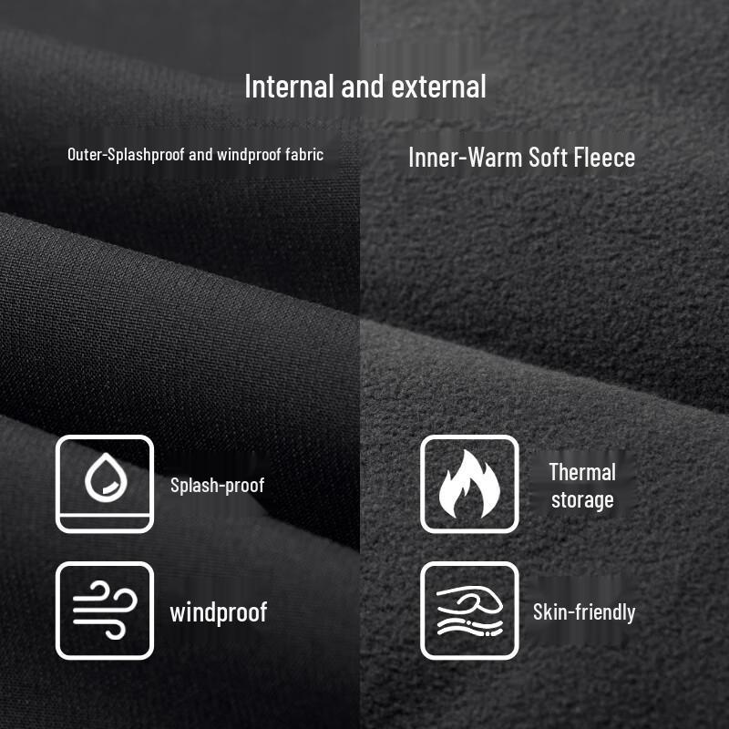 CAMEL Men's Winter Fleece-Lined Waterproof Outdoor Jacket