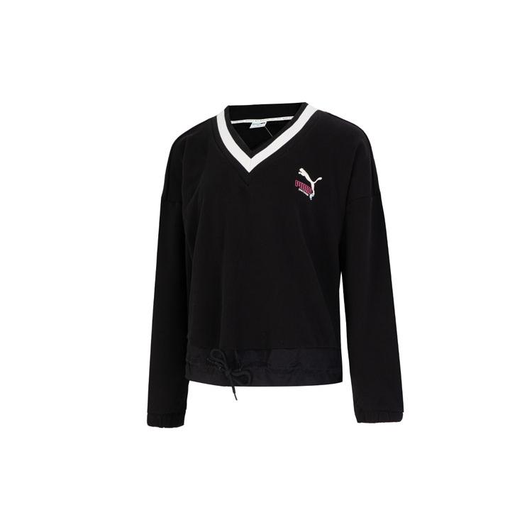 Puma Sweatshirts Women's Black V Neck Moderate Other 537524-01