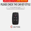 Funda para Llave de Coche para Land Rover Sport Freelander Discovery 4 Range Rover Sport LR4 2010-2012 Aleación de Zinc Cuero Llavero de Coche