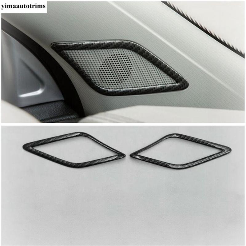 Pillar A Speaker Horn Tweeter Sound Ring Frame Cover Trim ABS Matte / Carbon Fiber Accessories Interior For MG ZS 2018 -