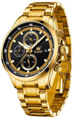 Orologio Popolare al Quarzo Orologio Multifunzione Elegante Acciaio Inossidabile Impermeabile Orologio con Data Analogico Moda Studente Orologio Aziendale per Uomo Uomo