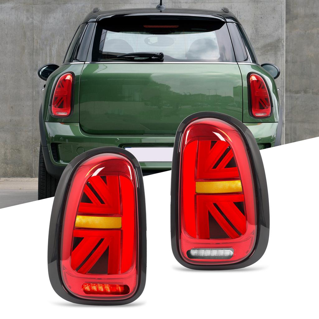 1Pair LED Tail Light Turn Signal Brake Light Tail Light Assembly Replacement for R60 2010 to 2016