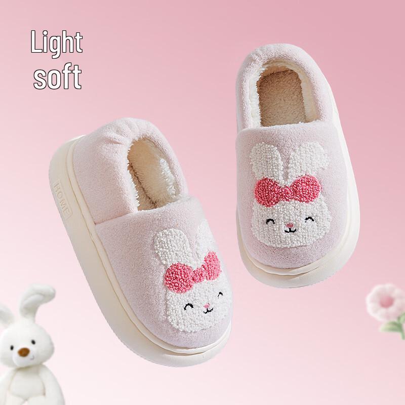 Cartoon Kids Winter Warm Closed-Heel Slippers
