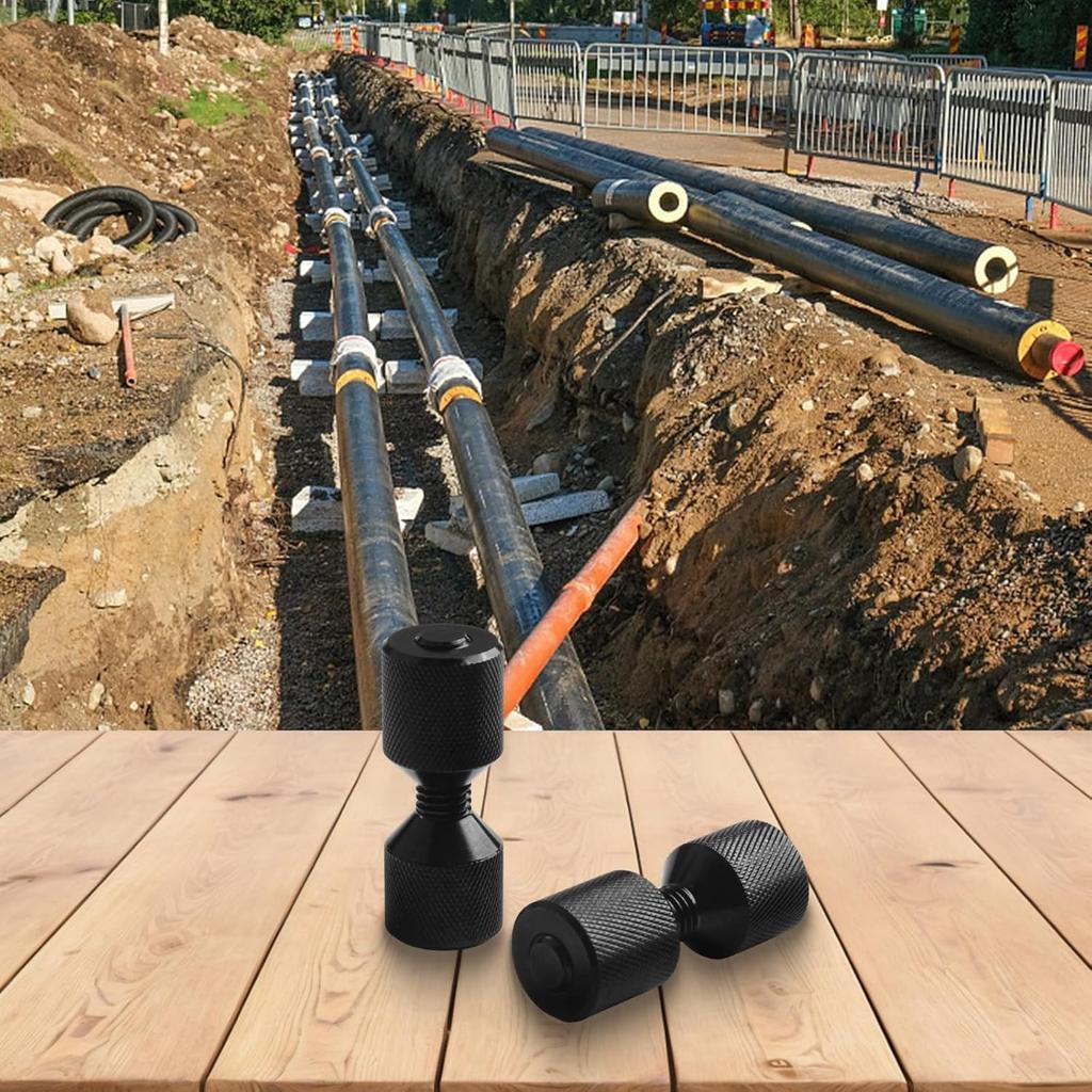 Two Hole Pins Set, Pack of 2 Aluminium Flange Two Hole Pins 1-1/8” Two Hole Alignment Pins & 1-5/8” Detachable Flange Double Hole Pins