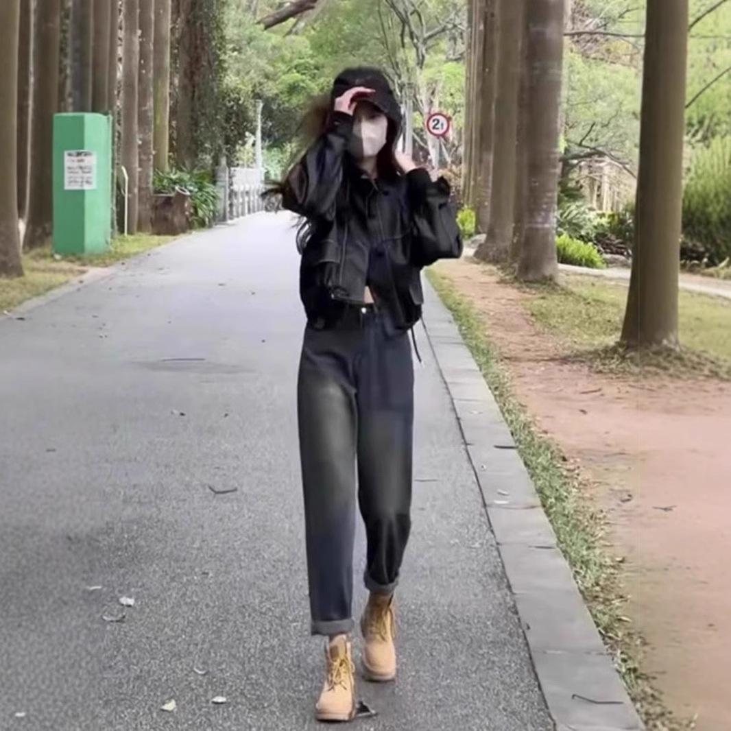 

Women s Plus Size High Waist Harem Carrot Jeans - Slimming, Loose Fit for Autumn/Winter L