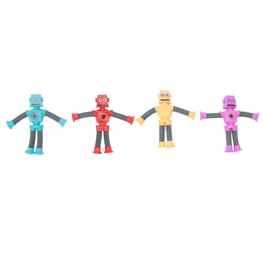 4pcs Plastic Telescopic Toys with Light Telescopic Suction Cup Giraffe Toy Stress Relief Telescopic Giraffe Fidget Toys for Children