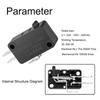 12Pcs 125V/250V 16A SPDT Snap Action Button Useful Black Micro Limit Switch Connector Actuator Microwave Oven Door