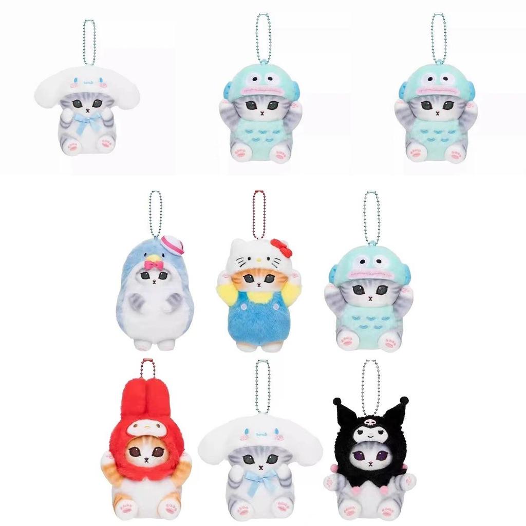Adorabile Peluche Squalo Gatto Collab con Kuromi, Melody e Cinnamoroll 12cm