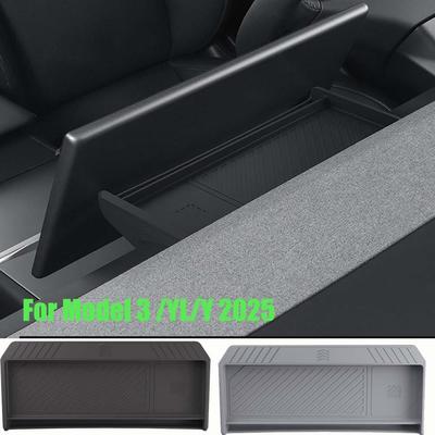 Caja de Almacenamiento de Salpicadero de Silicona Para Modelo 3 /YL/Y 2025 Organizador Trasero de Pantalla de Panel de Silicona Caja de Pañuelos Gafas