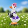 Gardening Duck Statue Outdoor Garden Yard Farm Duck Resin Figurine