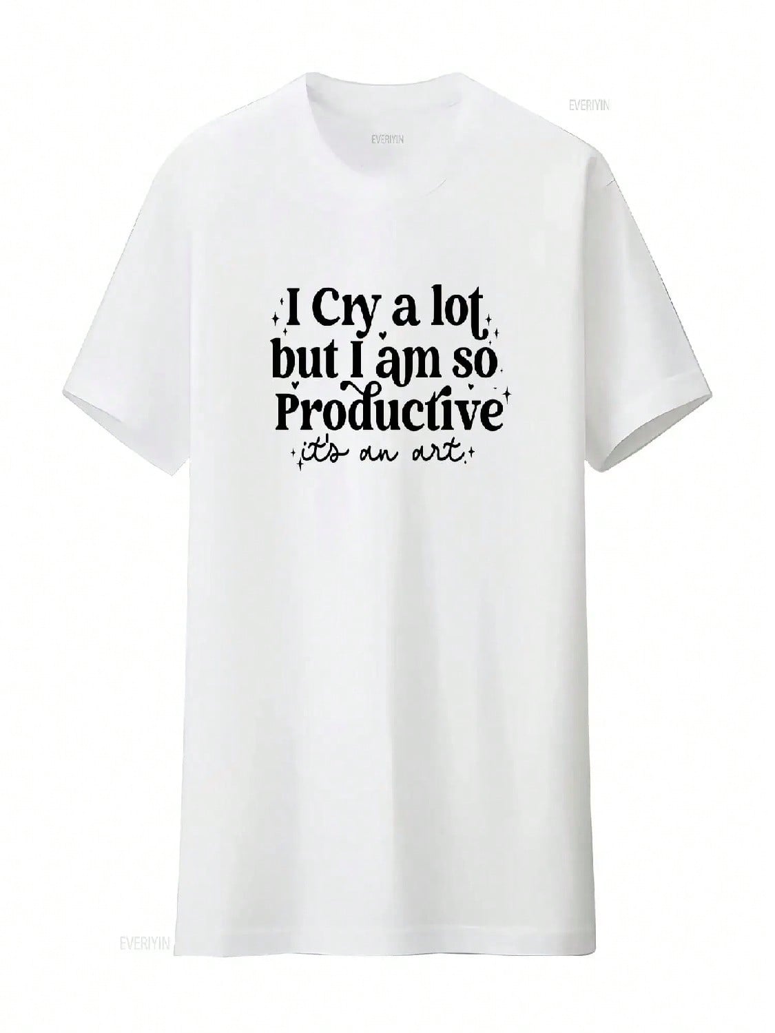 I Cry A Lot But Am So Productive T Shirt It s An Art unisextal Health SweaT Sarcastic Song Lyrics  Vintage Washed Soft Fashion S разноцветный