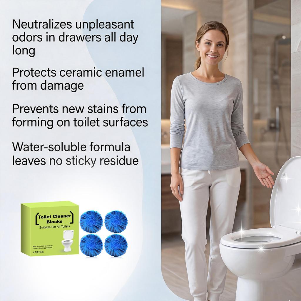 Toilet Cleaning (4 Pack) for and Descaling – Bathroom Bowl Cleaner