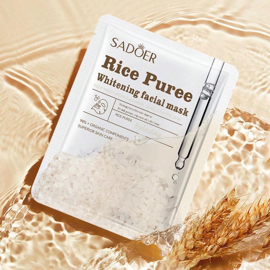 1/3/5/10PCS Rice Puree Mask, Hydrating And Moisturizing,Improve Skin Moisture Content,Lighten Skin T