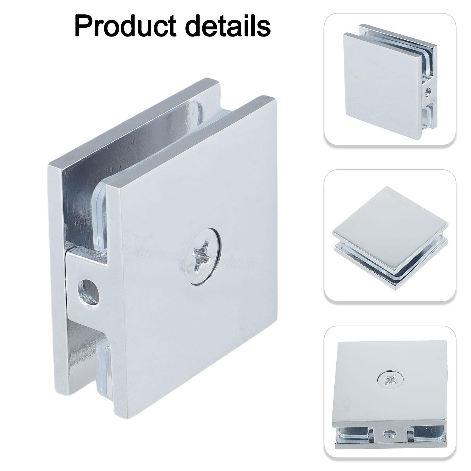 

Elegant Design Brass Clamps Perfectly Fit For 812 mm Tempered Shower Doors Chrome