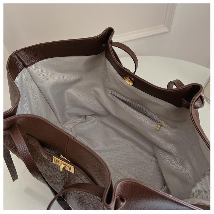 Cross Retro High-End Women's Versatile Tote, European-American Fashion, Large Capacity Shoulder Bag