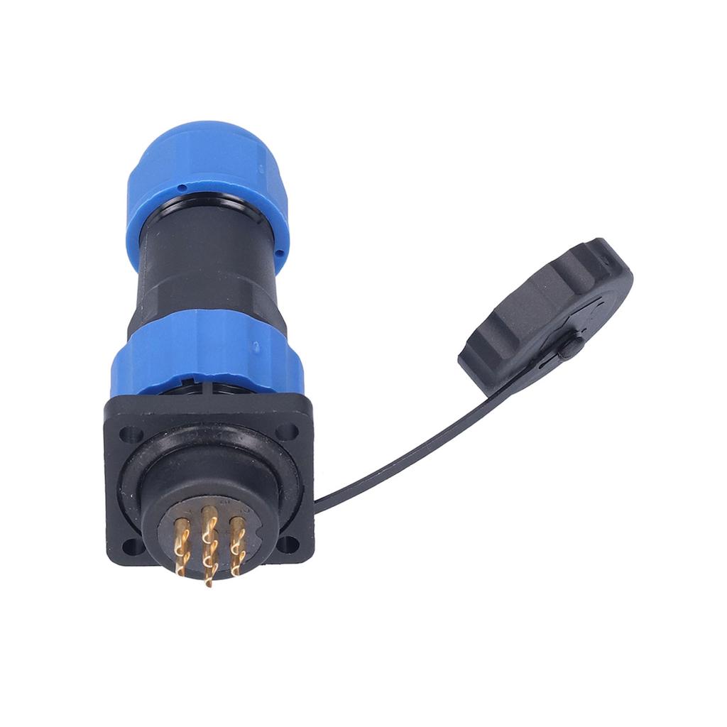 Waterproof Plug Socket Square Aviation Power Connector Butt Terminal Adapter AC 380V SP207 Pin