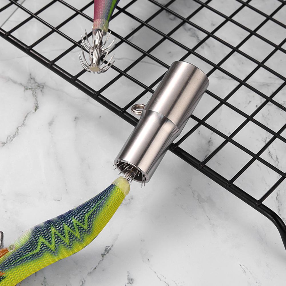 

1/2Pcs Stainless Steel Squid Hooks Corrector Lure Jig Octopus Ink Hook Needle Recover Repair Fishing Bait Tackle Tools spain