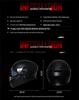 All-Season Universal Flip-up Motorcycle Helmet with Double Visor and Bluetooth Earbuds for Men and Women