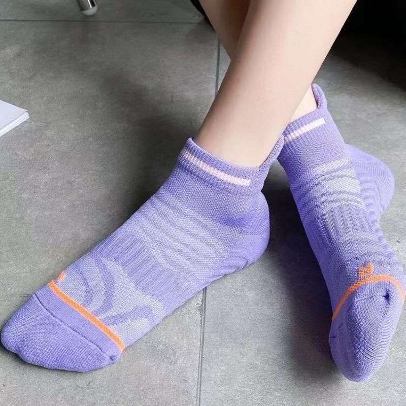 

Профессиональные спортивные носки, Носки для марафонского бега, Быстросохнущие дышащие полотенца, Противоскользящие компрессионные носки-следки, Мужские носки 1 pair фиолетовый