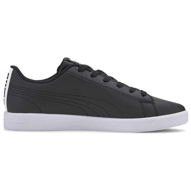 Puma Leather Low-Top Sneakers Women Sneakers Black White 373034-01