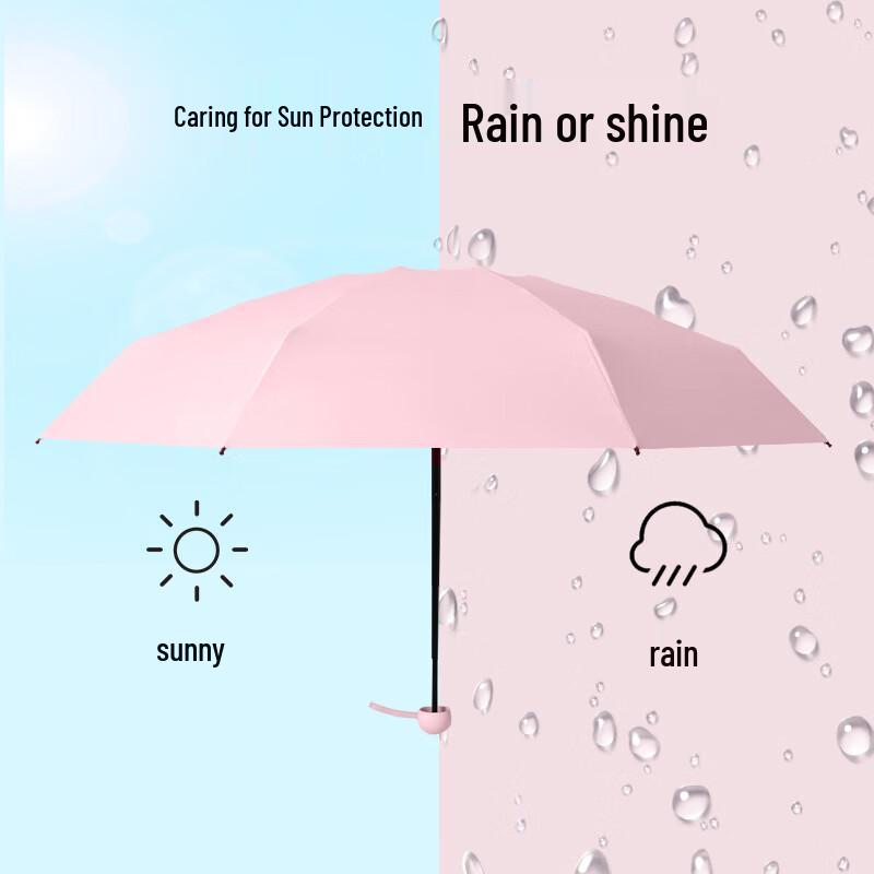 Ultra-Light Compact 5-Fold Sun & Rain Umbrella