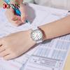 OFNS Versatile Quartz Watch: Square Dial, Luminous, Waterproof, Large Numbers, Ideal for Junior High Exams.
